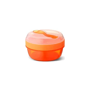TUPPER-CAJA ALMUERZO CON TAPA REFRIGERANTE N'ICE CUP NARANJA